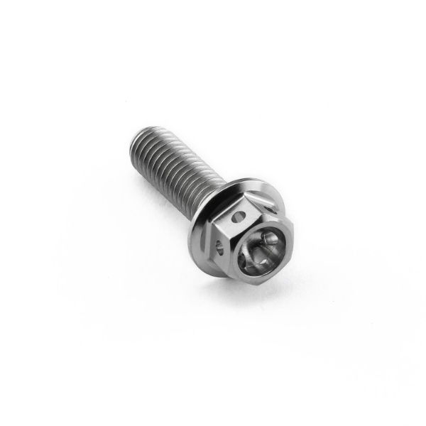 M6 Titanium Hex Head Flanged Race Bolt