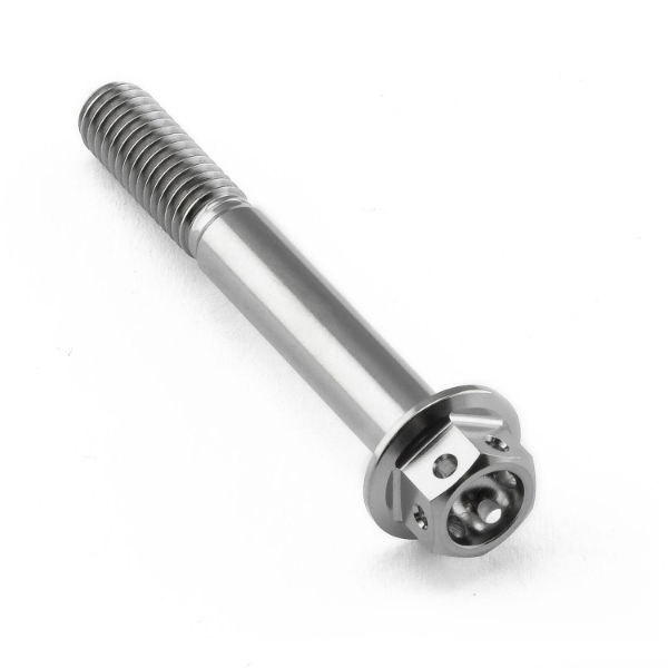 M6 Titanium Hex Head Flanged Race Bolt