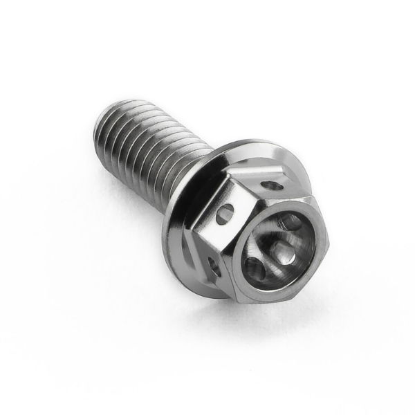 M6 Titanium Hex Head Flanged Race Bolt