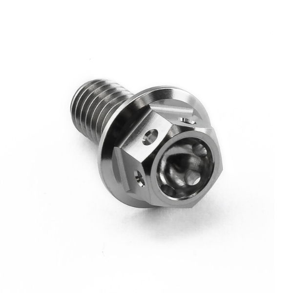 M6 Titanium Hex Head Flanged Race Bolt