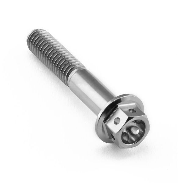 M6 Titanium Hex Head Flanged Race Bolt