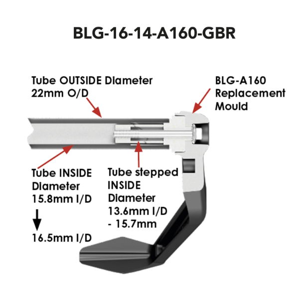 Universal Brake Lever Guard with 16mm bar end with a 14mm insert