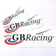 Black GBRacing Stickers - 4, 6 & 8inch